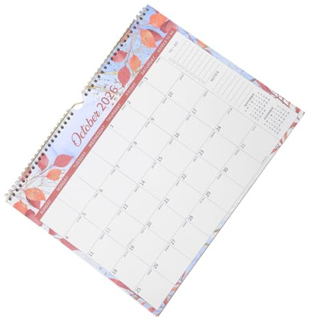 Tofficu Wandkalender Papier Monatsplaner Robuster Jahresplaner Zum Aufhängen Für Büro Und Zuhause Mit Stilvollem Blumenmuster Organisator Für Urlaubsplanung