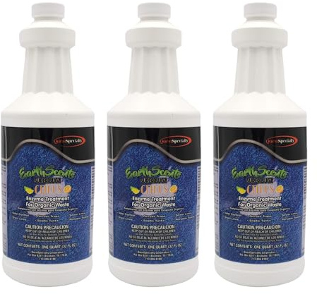 Quest 2840 EARTH SCENTS SUPERBUGZ Citrus Enzyme Treatment for Organic Waste Quarts (3 Pack)