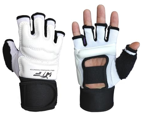 TyCylKu Boxing Gloves Half Finger Children's PU Karate Gloves for Hands with a Length of 17-18 cm, MMA Gloves, Kickboxing Gloves Performance Training Gloves for Sparring Martial Arts Box