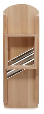 Bütic Holz Krauthobel Gemüsehobel Raspel FSC + optional Krautstampfer, Größe:Buche 56x19cm - 3 Messer