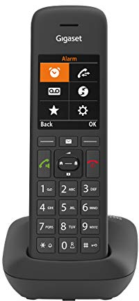 Gigaset C575 - DECT Telefono - Display a colori TFT - Moderna Interfaccia Utente - Ergonomico e Tecnologico - Sveglia, Nero [Versione Italiana]