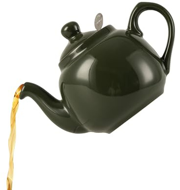 London Pottery Farmhouse - Tetera con infusor, cerámica, verde, 2 tazas (600 ml) [producto importado paralelo]