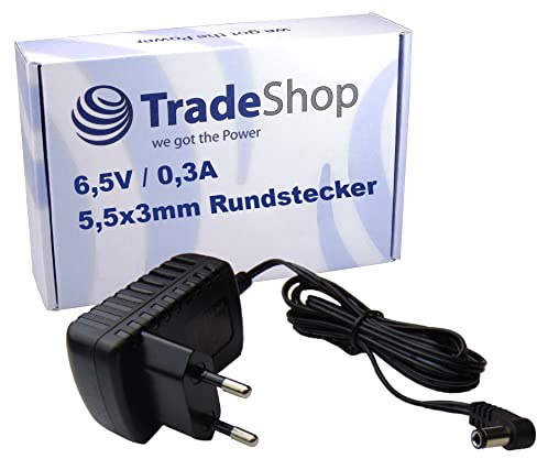 Trade-Shop 6,5V 0,3A Netzteil/Ladegerät/Netzgerät kompatibel mit Siemens Gigaset S680IP S685 S685IP S790 S795 S810 S810 2.0 S810A S820 S820A S850