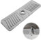 DAWRIS Paraspruzzi per rubinetto, pieghevole, in silicone, per scolapiatti e lavello in silicone, tappetino per lavello Splash Guard Matte multifunzionale, per asciugare la cucina, per il bagno
