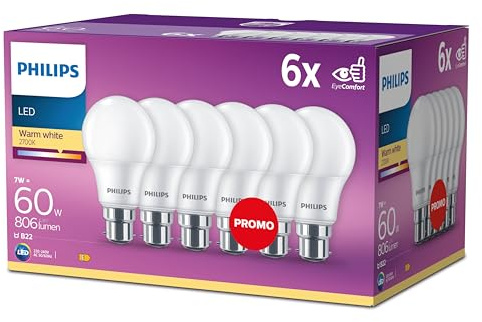 LED 60W A60 B22 WW 230V FR ND 6CT/4