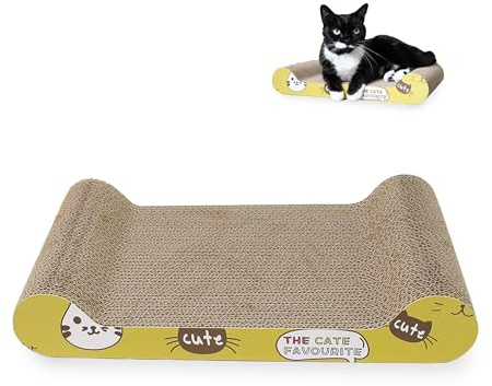 DIVCHI Cat Scratching Board Cat Scratching Pad with Catnip | Cats Scratchers | Pet Cardboard | Bed For Kitty | Kitten Scratching Boards