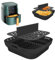 Silicone Mould for Ninja Speedi ON400EU/COSORI 5.5L Hot Air Fryer, Airfryer Accessories for Philips XL 6.2L, Hot Air Fryer Baking Mould with Dividers for Cecotec/Princess/Tefal