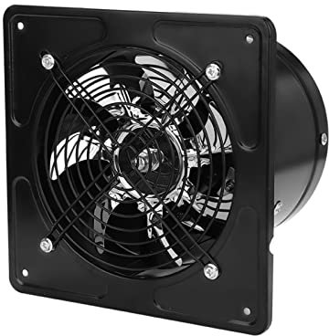 Ejoyous 190mm 40W Ventilation Extractor Fan, Wall Mounted Exhaust Fan with Low Noise for Bathroom Bedroom Kitchen Garage (Black)