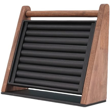 YROHGKPN Holzschmuck Ausstellungsständer, Schmuckladeneinrichtung für Ringe, Ohrringe, Armreifen, geeignet für den Einzelhandel oder den Halsketten Armband Organizer