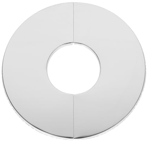 Housoutil Copriflangia Decorativo in Acciaio Inox, Rotondo, Argento, Facile da Installare per Tubi e Rubinetti, Finitura Elegante per Bagno