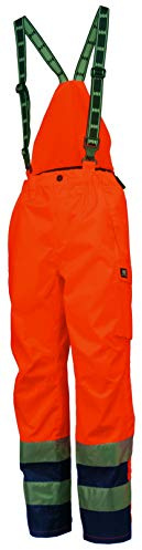 Helly Hansen 71475_265-XS Size X-Small Potsdam Hi-Vis Dungarees - Orange/Navy Blue