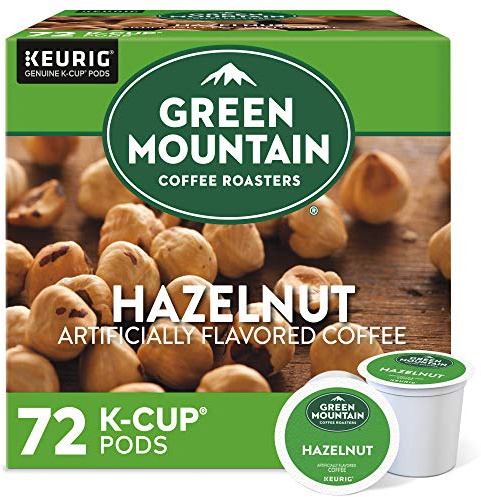 Green Mountain Coffee Roasters Hazelnut Keurig Single-Serve K-Cup pods, Light Roast Coffee, 72 Count