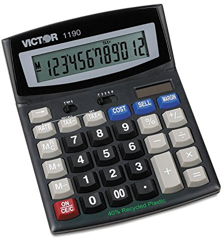 Victor 1190 Executive Desktop Calculator, 12-Digit LCD