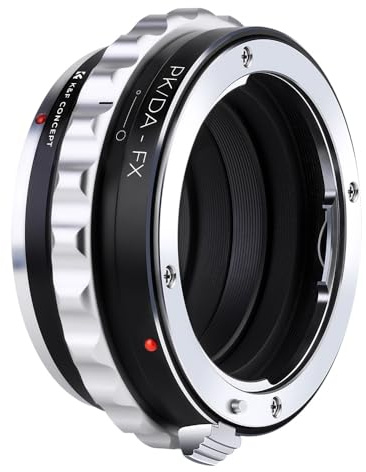 K&F CONCEPT PK/DA to FX Adapter, Manual Lens Mount Adapter with Aperture Control Ring for Pentax K AF PK DA A Mount Lens Compatible with Fujifilm Fuji X Mirrorless Cameras