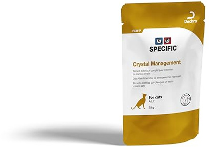 SPECIFIC® Crystal Management (FCW-P) 12x85 g - Cibo umido per gatti adulti - Favorisce la dissoluzione dei calcoli di struvite - Ridotto contenuto di minerali - DECHRA Veterinary Products