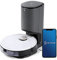 ECOVACS DEEBOT OZMO T8+ Staubsauger Roboter mit Absaugstation anthrazit (automatisch) und Wischfunktion, Saugroboter mit intelligenter Navigation, Alexa, weiß