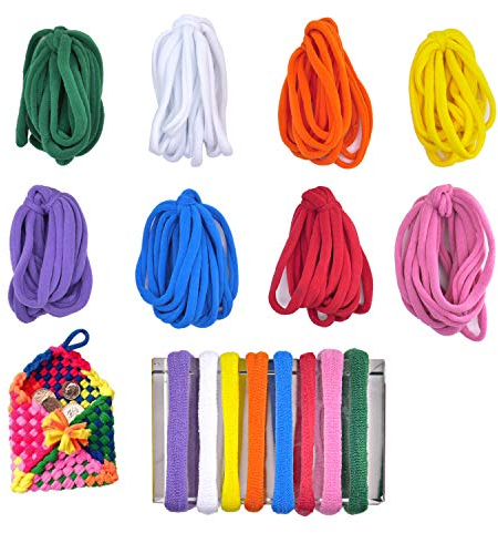 KRISMYA Kinder-Loom-Schlaufen, 192 Stück, Loom-Topflappen, Webwebstuhl-Schlaufen mit mehreren Farben, für Kinder, Bastelbedarf, kompatibel mit 17,8 cm Webrahmen