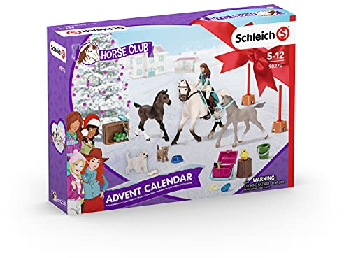 SCHLEICH 98270 Horse Club Adventskalender 2023, für Kinder ab 5 Jahren, Horse Club - Spielset