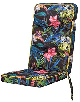 PillowPrim Sitzkissen für Gartenstühle und Campingstuhl – Für Outdoorfans & Gartenfreunde – Bequemer Sitzkomfort im Freien – Bunte bläter, 50x50x70 cm