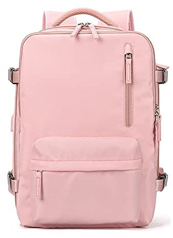 PORRASSO Women Laptop Backpack Large Travel Daypack with USB Charging Port Rucksack College Business Backpack for 16 Inch Laptop Nylon Waterproof Bookbag