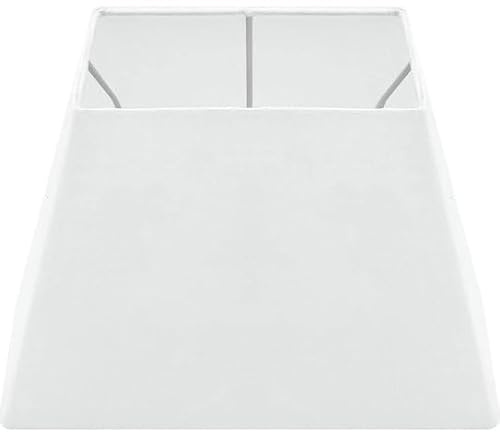 Wogati® Premium Lampenschirm Trapez | Größe: S | 26x18cm | Farbe: Weiß | E14/E27 | Baumwolle | für Stehlampen, Hängelampen, Tischlampen, Deckenlampen
