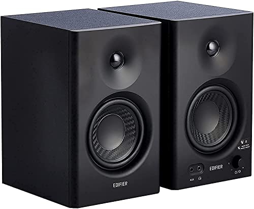 Edifier MR4 Cassa Monitor da Studio per PC Registrazione, 4 Near Field Attive Monitor Altoparlanti - Nero (coppia)