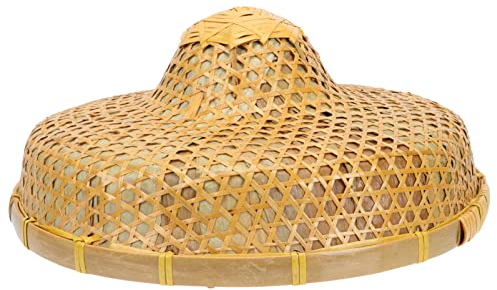 YARNOW Bambushut Unisex Weben Hut Sonnenschutz Hut Naturhut Für Bühne Vintage Party Wanddekoration Atmungsaktiv Uv Schutz