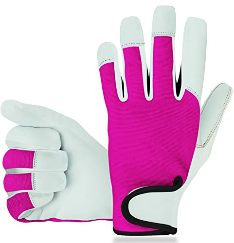 Equestrian Horse Riding Gloves Synthetic Leather Cotton Mens Ladies Kids S M L (Small, Pink)
