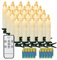 yunsheng 20 candele per albero di Natale con telecomando e timer, luce bianca calda, senza fili, a batteria, senza fiamma, IP64 (include 20 batterie AA)