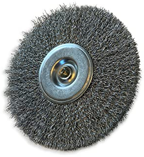 Lot de 6 brosses rotatives circulaires métalliques Ø 125 mm | Fil acier dur Ø 0,30 mm | Epaisseur 12 mm | 2 rangs | Pour perceuse ou visseuse à mandrin | Kibros 2612AT12x6