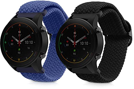 kwmobile Sportarmband kompatibel mit Xiaomi Watch S4/S4 Sport/S3/S2/Watch S1 Active/Redmi Watch 5 Active Armband - Sport Ersatzarmband Set aus Nylon für Fitnesstracker