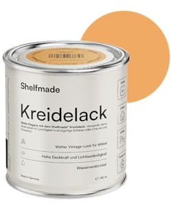 shelfmade Kreidefarbe orange - Melonenorange - Holzlack, Holzfarbe DIY für Holz, shabby chic - Farbe für Möbel, Chalk Paint für Möbel matter Look