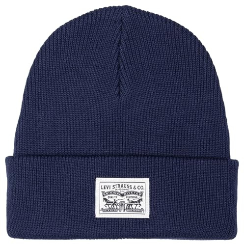 Levi's Beanie lapp, marinblå, en herr, marinblå, One Size