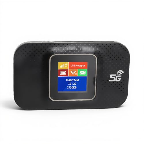 Hotspot WiFi Mobile 3G 4G, Routeur Internet sans Fil à écran Couleur avec Emplacement pour Carte Micro SIM, Connecte jusqu'à 10 Appareils, Batterie 3650 MAh, pour Téléphone,