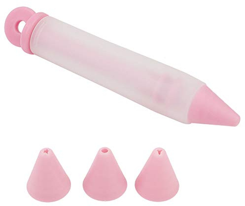 Silicone Food Writing Pen,4 Nozzles Silicone Food Writing Pen Chocolate Decorating Tools Cake Molds DIY Personalized Cake(A)