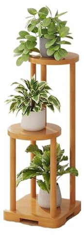 Blumenständer Pflanzenständer Blumentreppe Bambus-Pflanzenständer Für Drinnen Und Draußen, Hohes Pflanzenregal Für Mehrere Blumentopfhalter Blumenbank Pflanzenregal Blumenregal ( Color : Natural , Siz