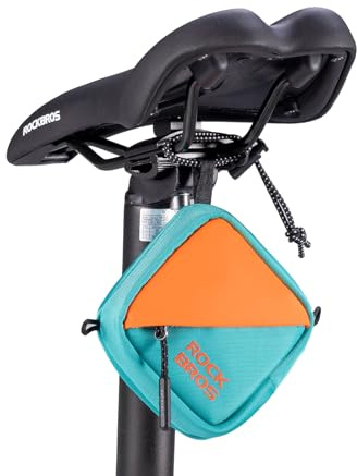 ROCKBROS Mini Fahrrad Satteltasche 0,25L Sitztasche Fahrradtasche Sattel Fahrradsitz Geldbörse für MTB Rennrad Faltrad mit 170 cm Langen Gurt