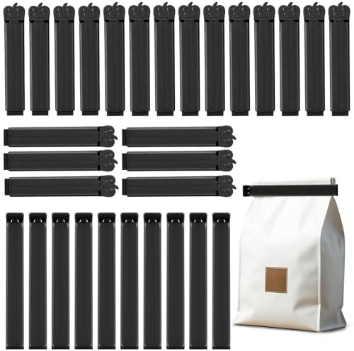 AiQInu 30 Piezas Pinzas Bolsas Alimentos, Pinzas Cierre Bolsas 7/11 cm, Comida Clips Reutilizable para Embalaje de Cocina, Caramelos, Café etcétera