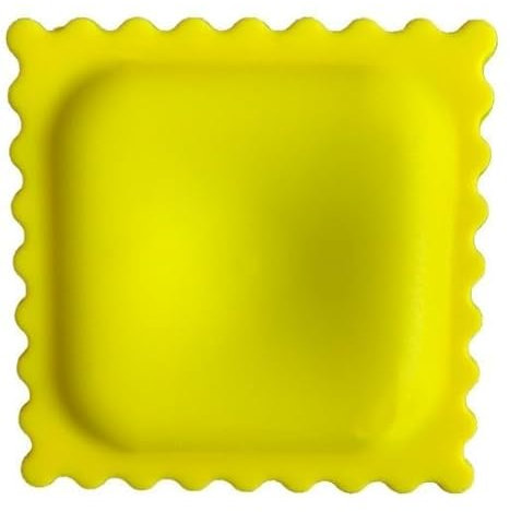 Silikon-Löffelablage in Ravioli-förmige Keksform Löffelablage Löffelablage für Herdplatte Löffelunterlage Hitzebeständig Utensilienablage für Kochlöffel Schöpflöffel Zange, Tropffrei,Gelb