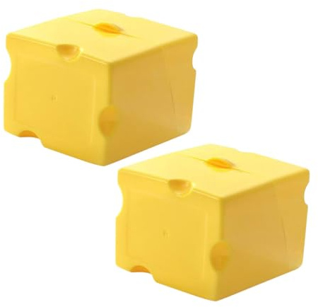 OKUMEYR Recipientes Para Lonchas De Queso Tapa, 2 Piezas, Plástico Apto Para Refrigerador, Transparentes, Almacenamiento Práctico Para Cocina y Conservación Frío