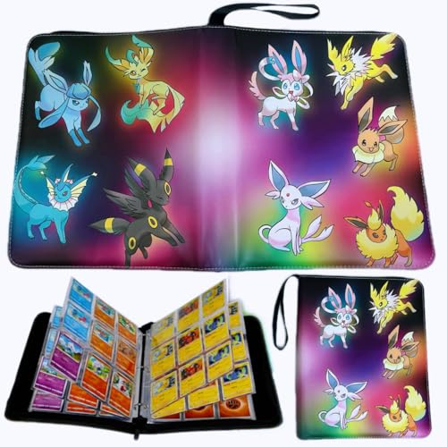 Redorela Raccoglitore per carte collezionabili, 900 tasche per carte Pokemon, 9 tasche chiusure lampo, tasche trasparenti impermeabili
