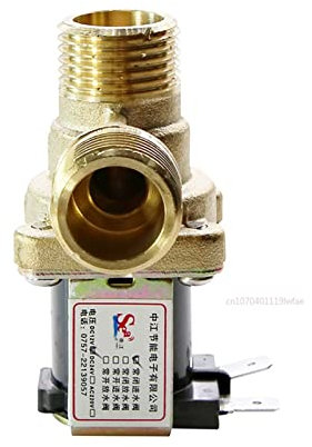 CWHHTVBI Électrovanne électrique en Laiton for Chauffe-Eau Solaire, 1 pièce, DC 12V 24V AC 220V G1/2 '', Interrupteur d'entrée d'eau normalement fermé 1/2''(220v)
