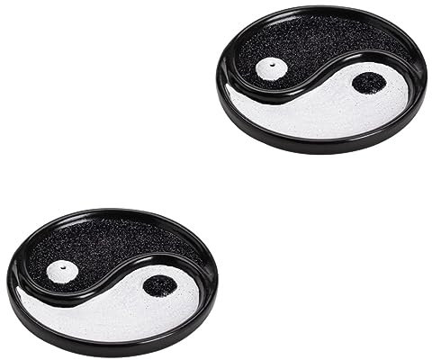 Alipis 2pcs Ceramic Incense Stick Holder Elegant Incense Burner Tray for Home Decor Yoga Meditation and Relaxation Unique Decorative Censer from Jingdezhen Charming Atmosphere Creator