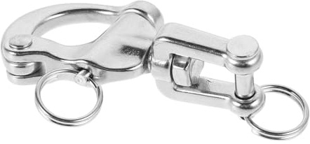Cabilock Heavy Duty Stainless Steel Snap Shackle with Swivel Eye Quick Release Clip for Sailboats and Yachts Handpull Operation Corrosion-resistant Hardware Load