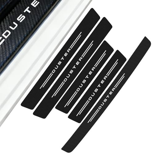 Protection Seuil De Porte Carbone Voiture pour Renault Duster, Autocollant De Seuil De Porte Voiture avec Protège-Sol De Coffre Protection De La Peinture 9 Pièces