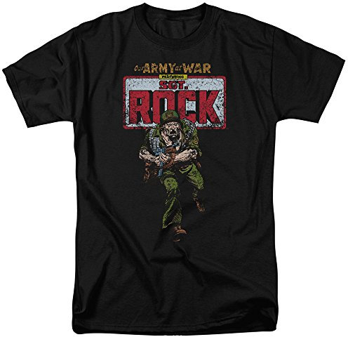 DC Sargento Rock Mens Camisa Manga Corta Negra (XX-Large)