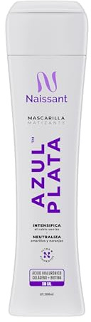Naissant Silver Ash Blonde Hair Blue Toning Mask | Ultra High-Purity Blue Pigments | Neutralizes Orange & Brassy Tones | Hyaluronic Acid, Collagen & Biotin | Paraben, Ammonia &Sulfate Free |10.1 Fl.Oz