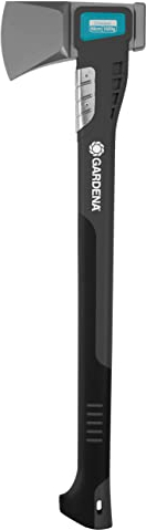 Gardena Spaltaxt 1600 S: Vielseitige Axt für Verschiedene Holzarbeiten, Antihaftbeschichtung, Edelstahl-Schlagschutz, Hammerfunktion, 60 cm (8718-48)