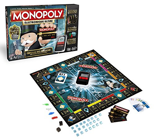 Monopoly Électronique Ultime, Jeu de société pour Famille et Enfant, à partir de 8 Ans, de 2 à 4 Joueurs, Version française