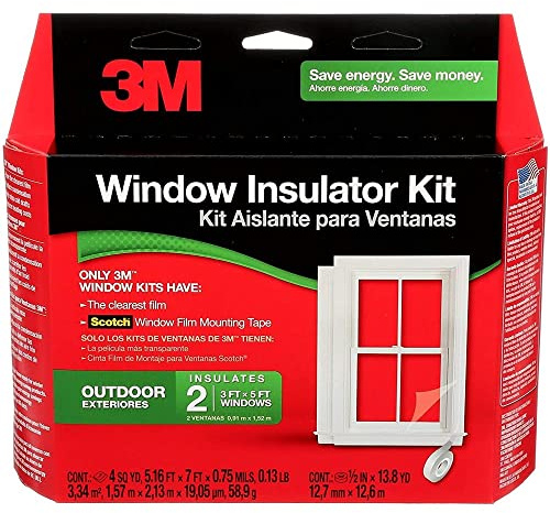 3M 2170 W-6 Outdoor Insulation Kit, Clear, 2-Windows